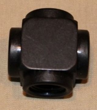 Enderle AN8 4 Way Female Cross Fitting accepts all -8 Threaded Valves and fittings